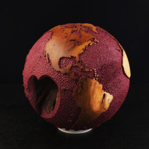 Globe Heart Burgundy 25cm - ref 2503222